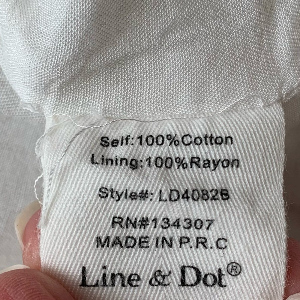 Line & Dot Lillie Polka Dot Wrap Cotton Maxi Dress White Size Small - Picture 8 of 8